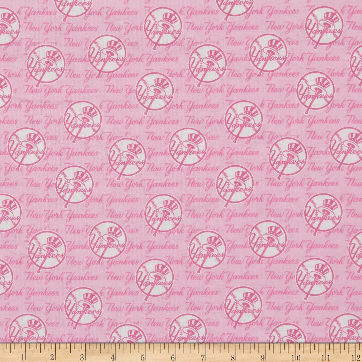 58 x 36 Chicago Cubs Pink Breast Cancer Fabric Traditions MLB 100% Cotton - Seasonal Fabrics - Little Red General Store