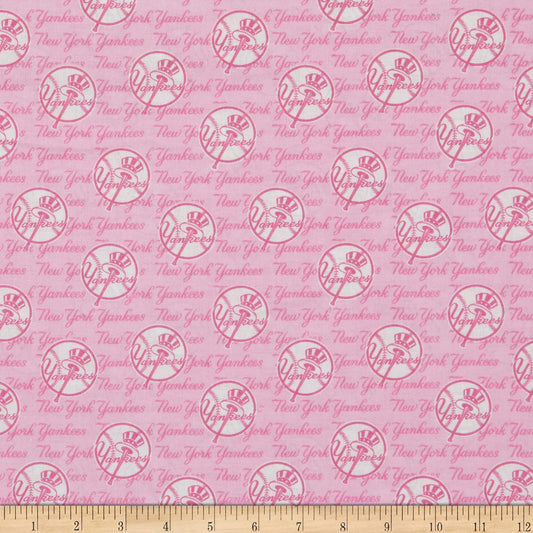 58 x 36 Chicago Cubs Pink Breast Cancer Fabric Traditions MLB 100% Cotton - Seasonal Fabrics - Little Red General Store