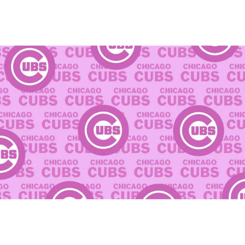 58 x 36 Chicago Cubs Pink Breast Cancer Fabric Traditions MLB 100% Cotton - Seasonal Fabrics - Little Red General Store
