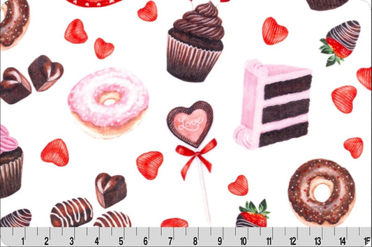 60 x 36 MINKY Cuddles Sugar Baby Valentine Digital Shannon Fabrics 100% Polyester - Seasonal Fabrics - Little Red General Store