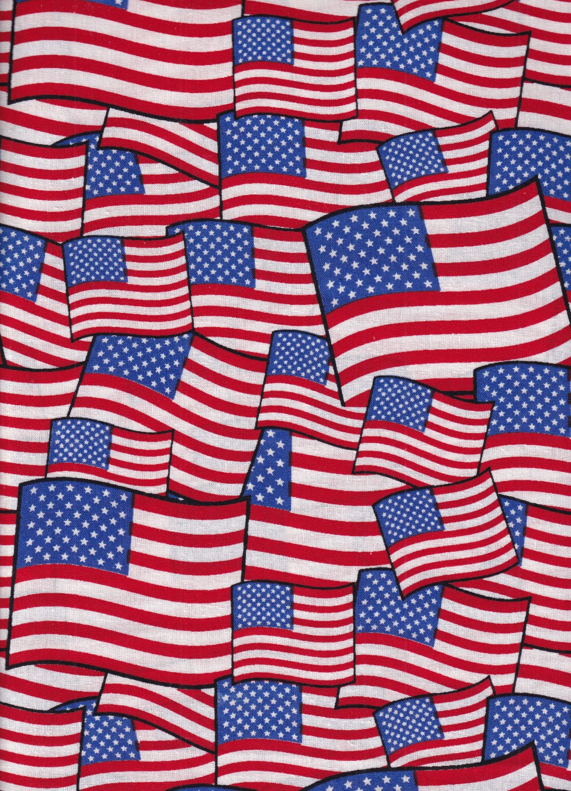 Patriotic Packed Flags 100% Cotton Fabric Springs Creative All Over Print - Seasonal Fabrics - Little Red General Store