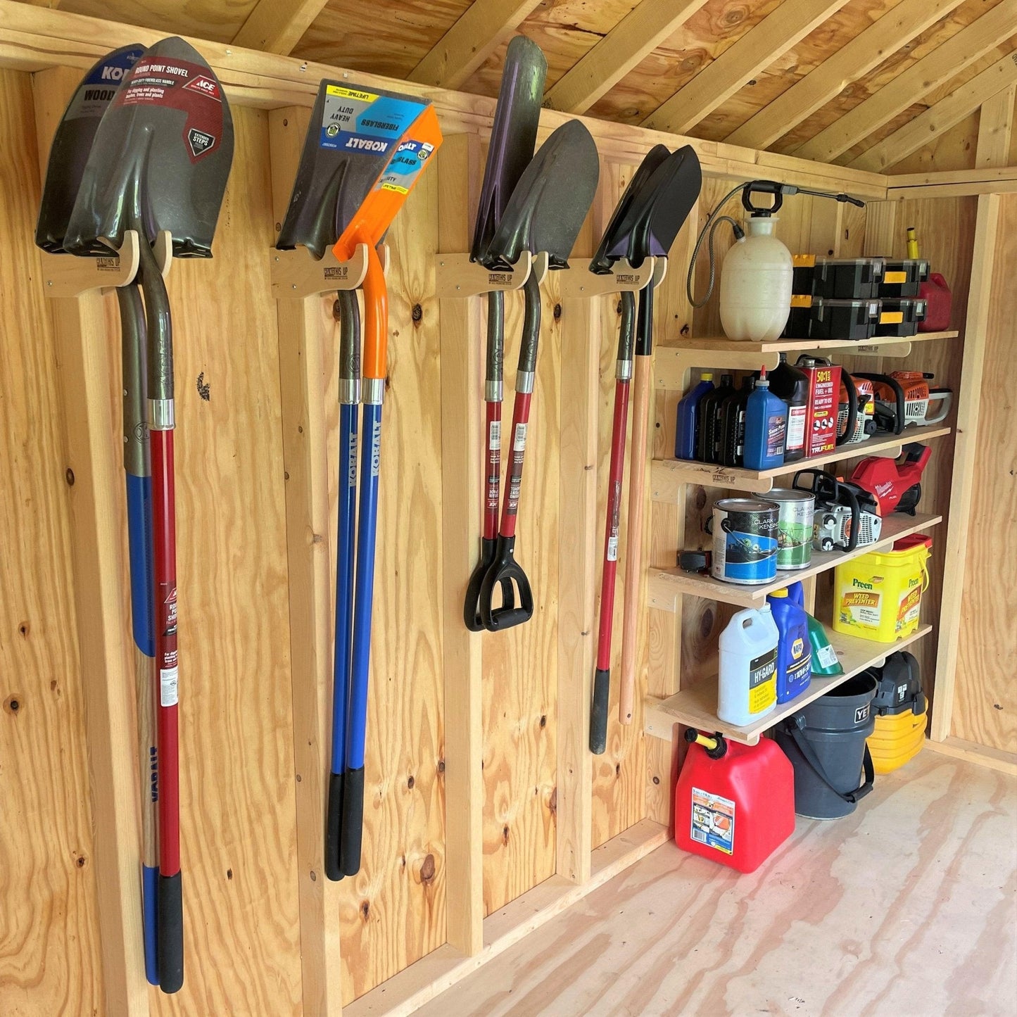 Shed Shelf Bracket Kit 10" Shelving, Shed Organizer