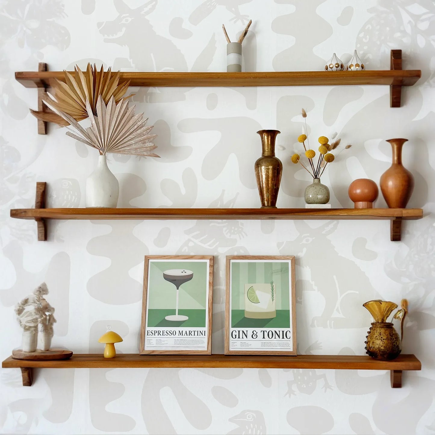 Abstract Animales Wallpaper, white & neutral