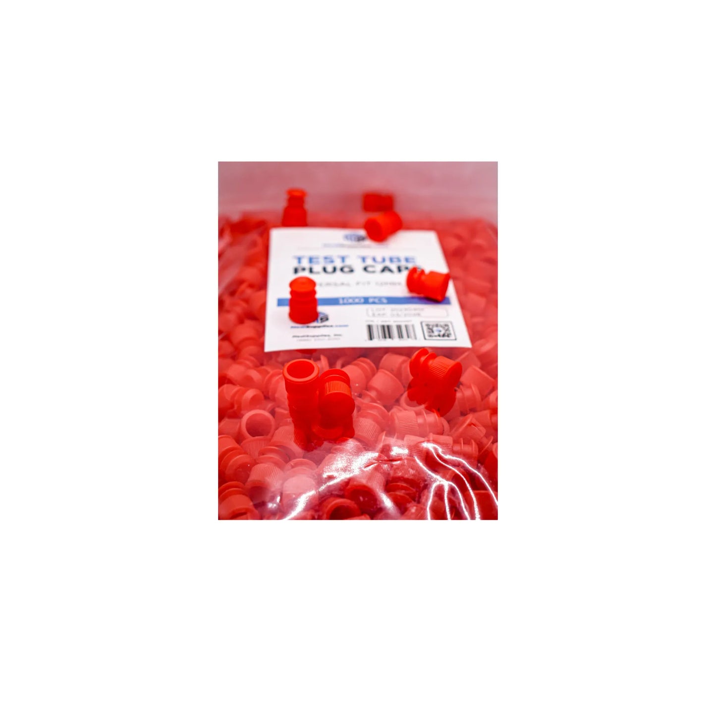 12mm Test Tube Plug Red Caps Universal Fit