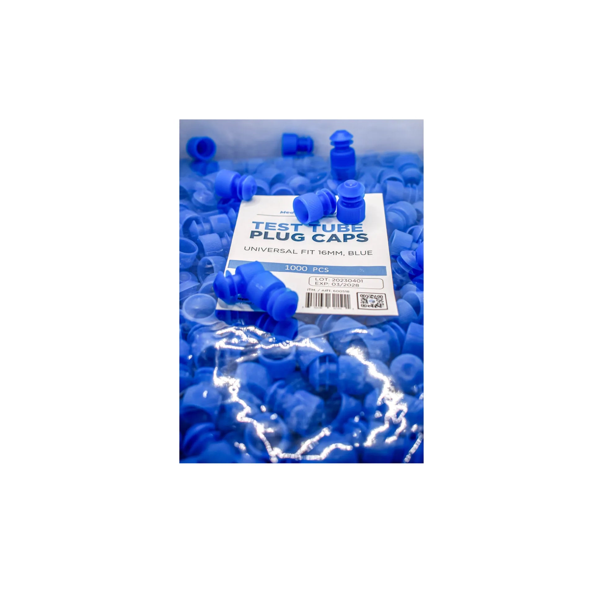 16mm Test Tube Plug Blue Caps Universal Fit