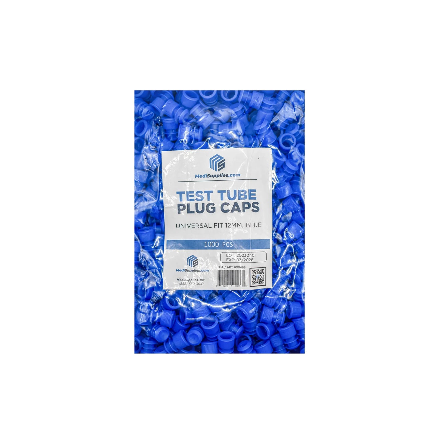 12mm Test Tube Plug Blue Caps Universal Fit