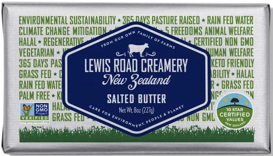 Lewis Road Creamery Salted Butter (8oz / 226g each) - 12PK (6lb / 2.7kg total)