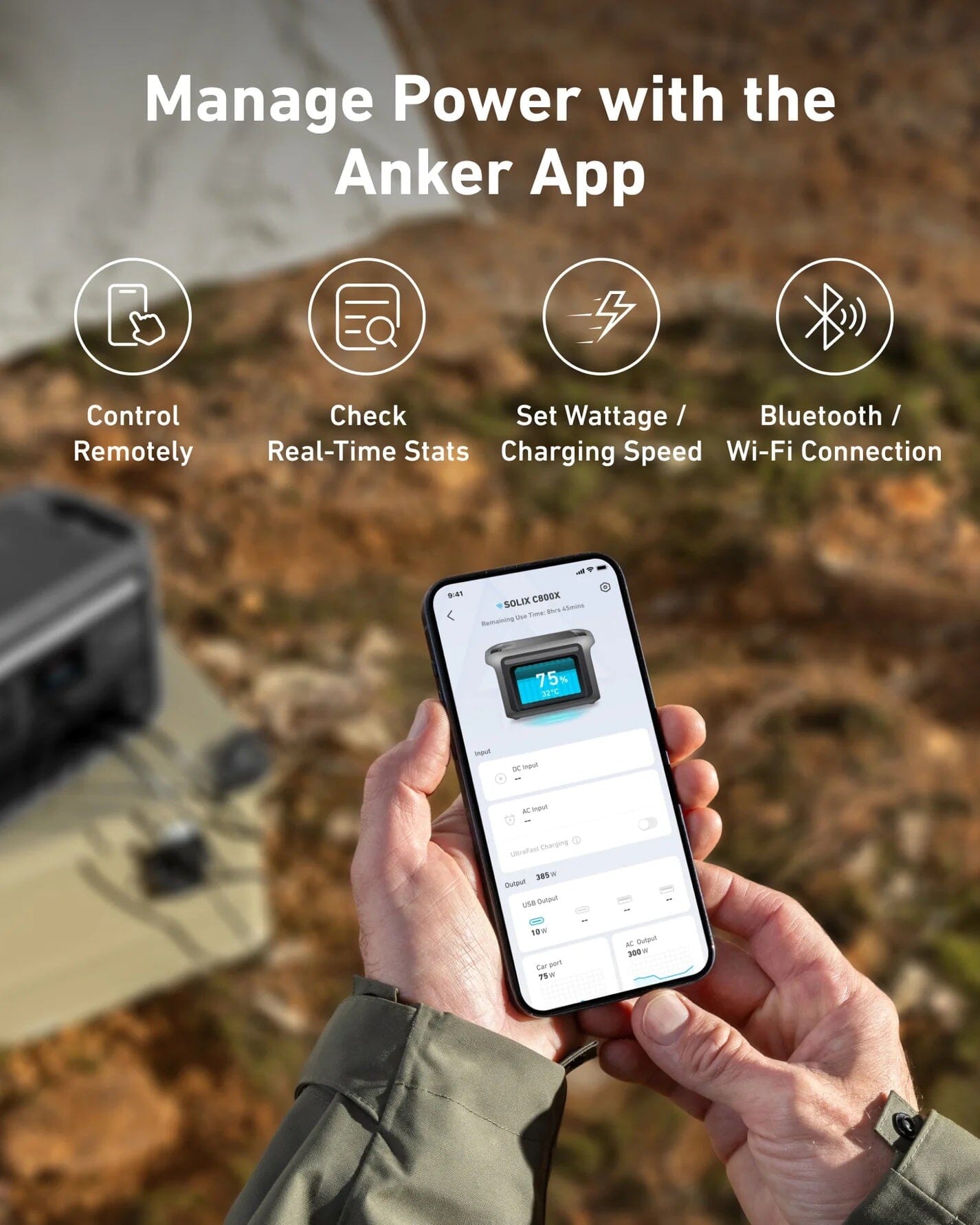 Anker SOLIX C800X Portable Power Station - 768Wh | 1600W - Solar Power Lifestyle - Little Red General Store