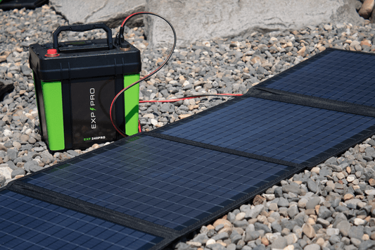 EXP240PRO + 100 Watt Solar Panel Bundle | CPAP Off - Grid Charging System - Solar Power Lifestyle - Little Red General Store