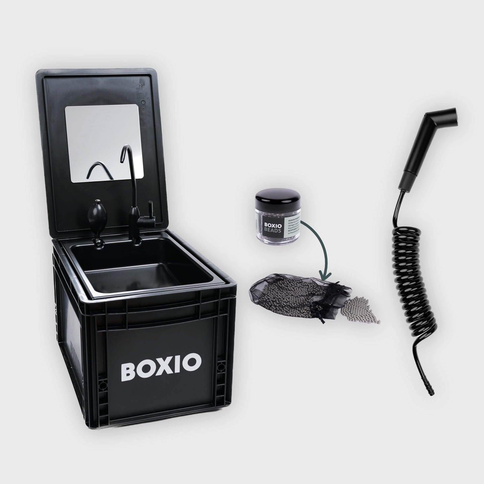 BOXIO - WASH PLUS | Portable Sink Starter Set - Solar Power Lifestyle - Little Red General Store