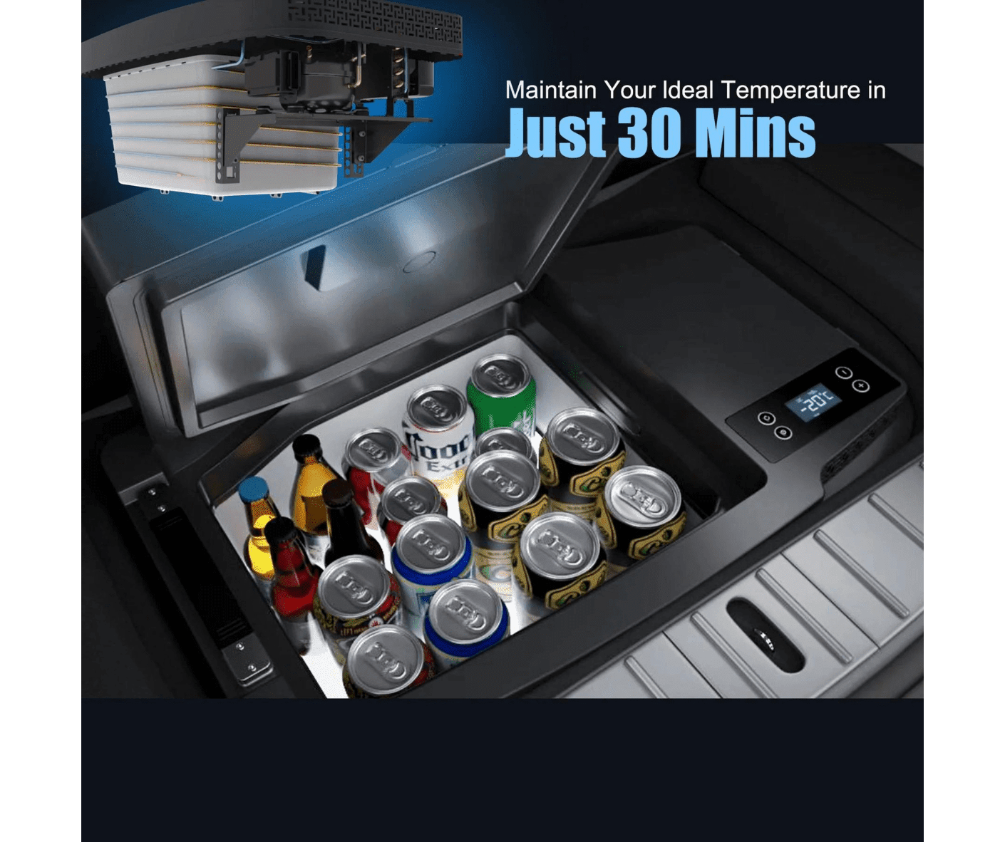 Acopower Portable Freezer 20L specially designed for Tesla Model 3 - Solar Power Lifestyle - Little Red General Store