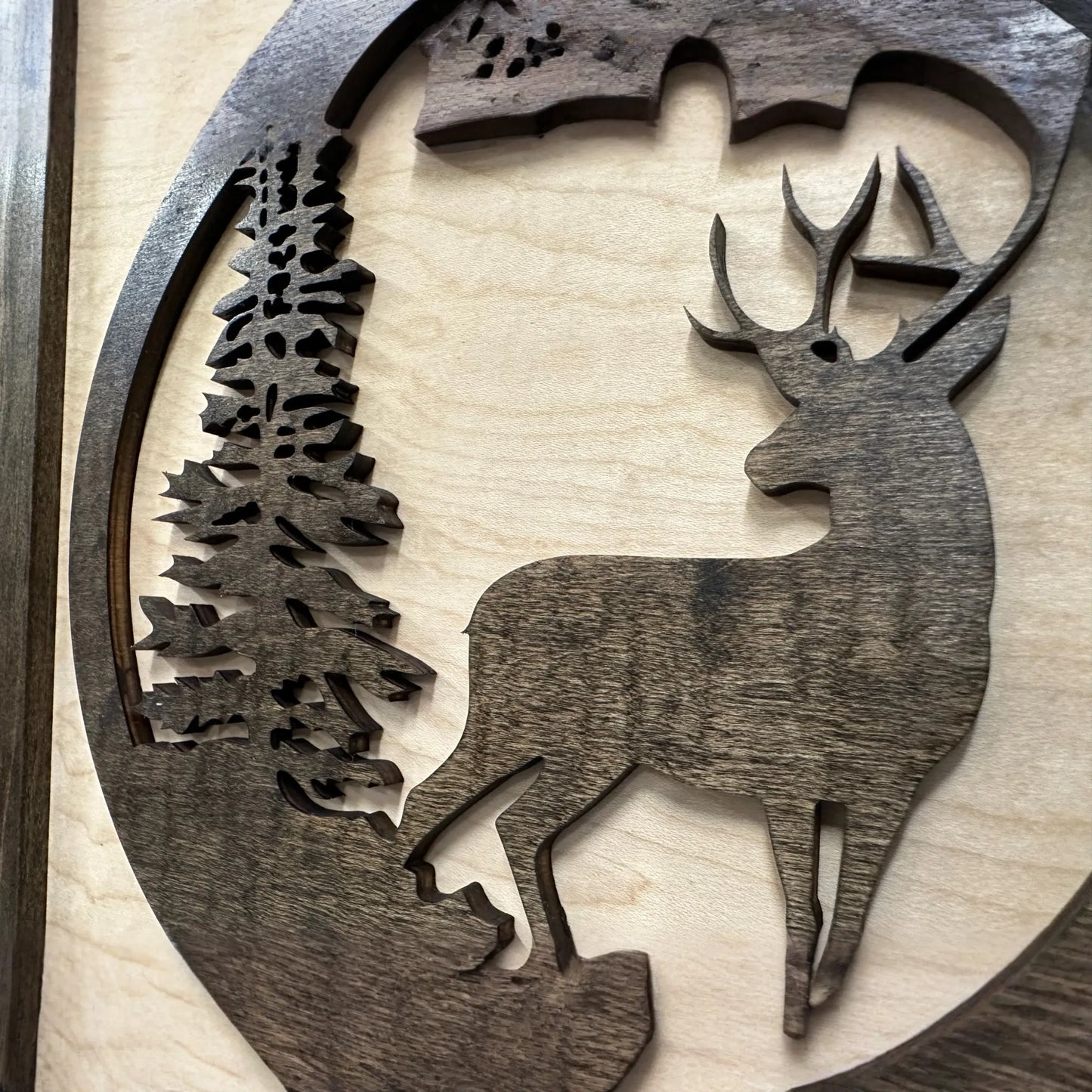 Buck in Nature Decorative Wall-Mounted Gun Cabinet - Gun Safe To Securely Store Your Gun And Other Home Defense Gear