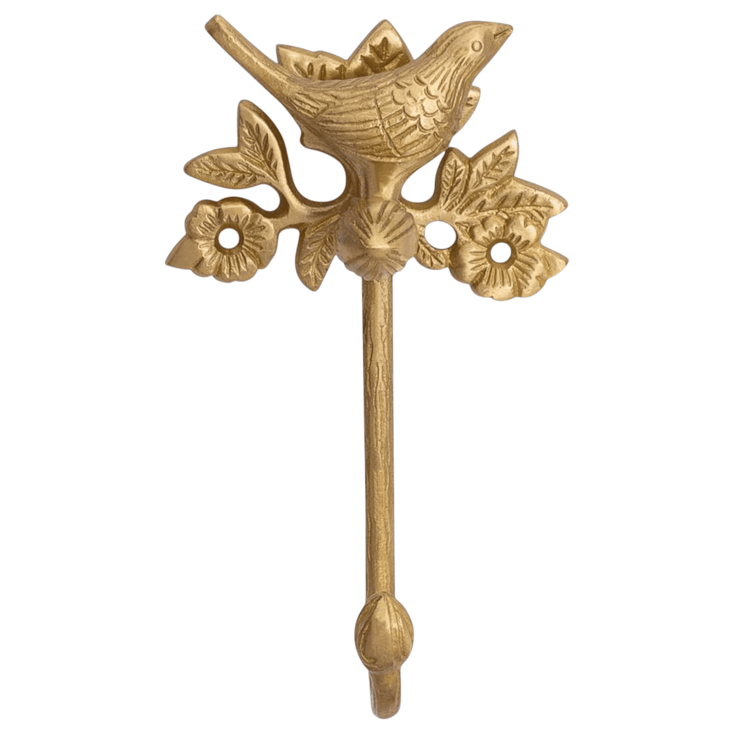 Brass Bird Hook - Brushed/Satin Finish - Stylentdecor - Little Red General Store