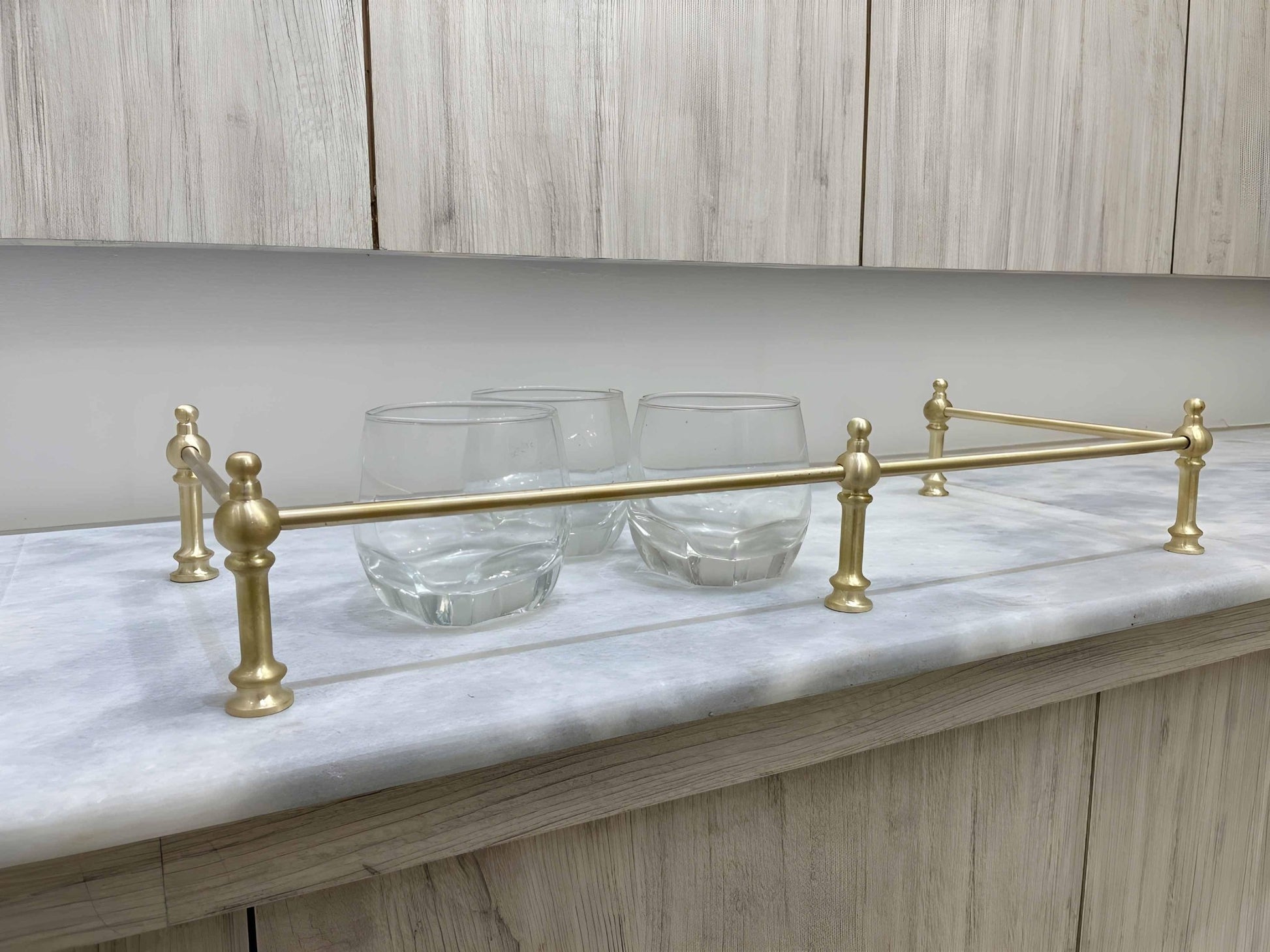 Victorian Brass Gallery Rail - Brushed Brass - Stylentdecor - Little Red General Store