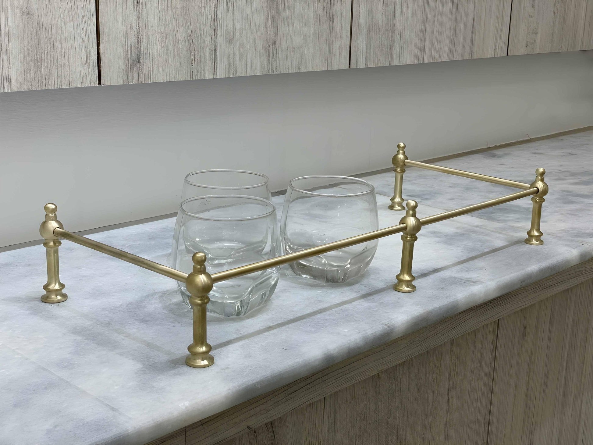 Victorian Brass Gallery Rail - Brushed Brass - Stylentdecor - Little Red General Store