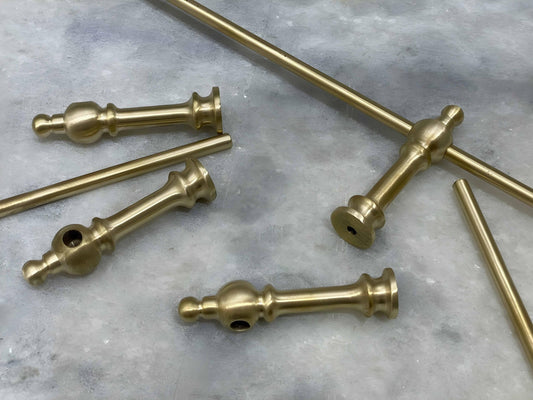 Victorian Brass Gallery Rail - Brushed Brass - Stylentdecor - Little Red General Store