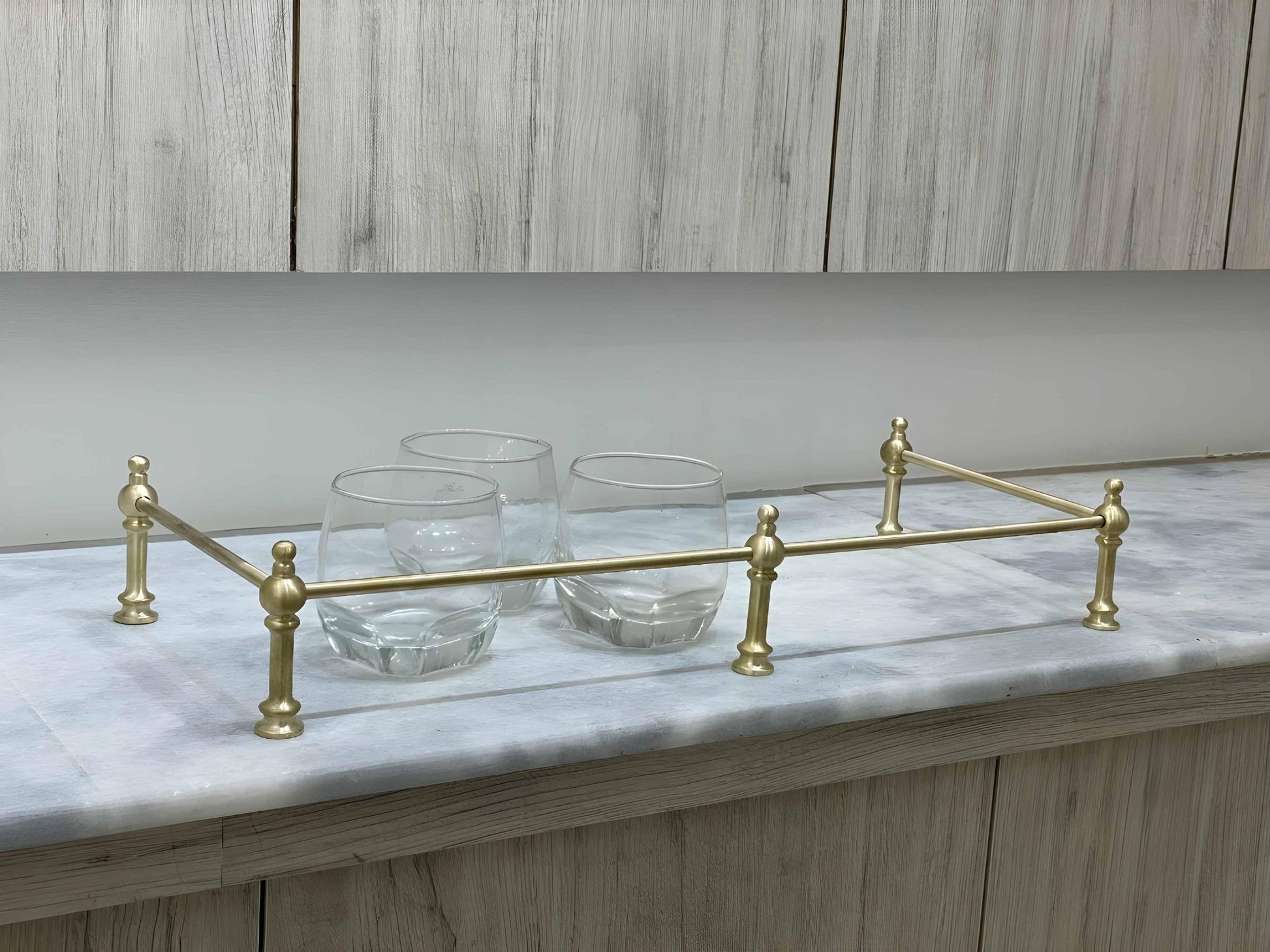 Victorian Brass Gallery Rail - Brushed Brass - Stylentdecor - Little Red General Store