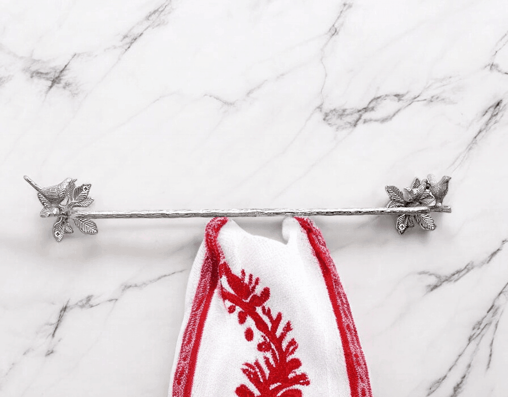 Brass Bird Bathroom Set - Chrome Finish - Stylentdecor - Little Red General Store