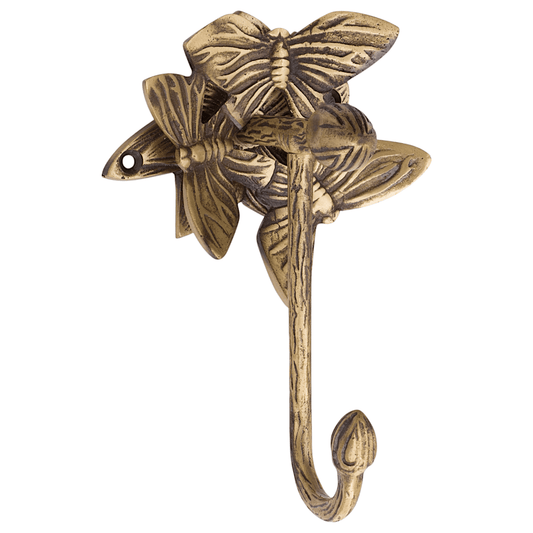 Brass Butterfly Hook - Antique Brass - Stylentdecor - Little Red General Store