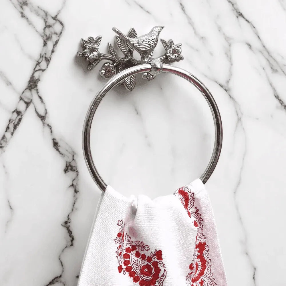 Brass Bird Bathroom Set - Chrome Finish - Stylentdecor - Little Red General Store