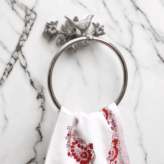 Brass Bird Bathroom Set - Chrome Finish - Stylentdecor - Little Red General Store