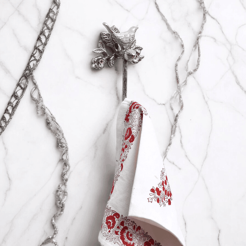 Brass Bird Bathroom Set - Chrome Finish - Stylentdecor - Little Red General Store