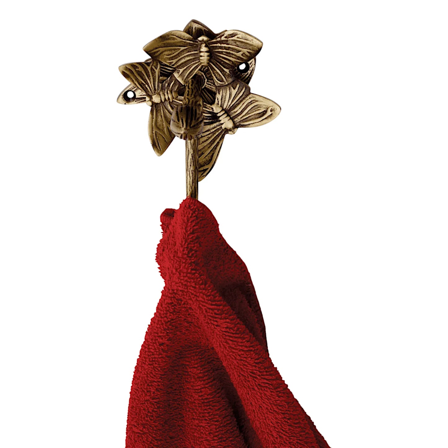 Brass Butterfly Towel Ring - Antique Brass - Stylentdecor - Little Red General Store