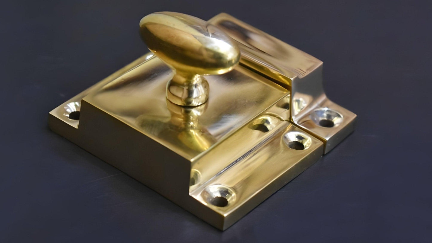 Cabinet Latch - Unlacquered Brass Polished - Stylentdecor - Little Red General Store