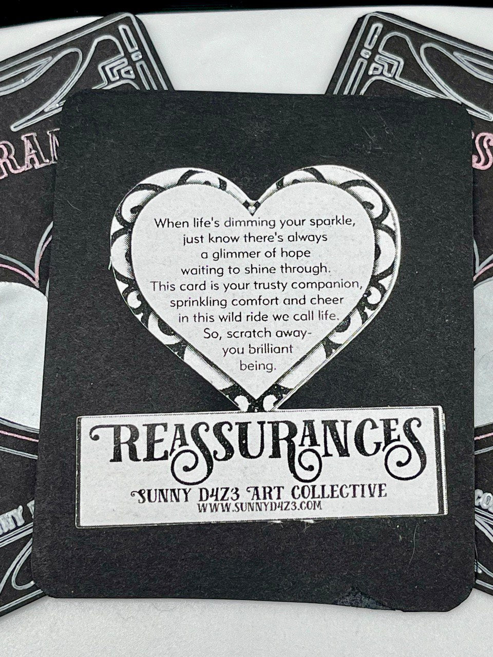 scratchers - reassurances scratch off - 2 card pack - sunny d4z3 art collective - Little Red General Store