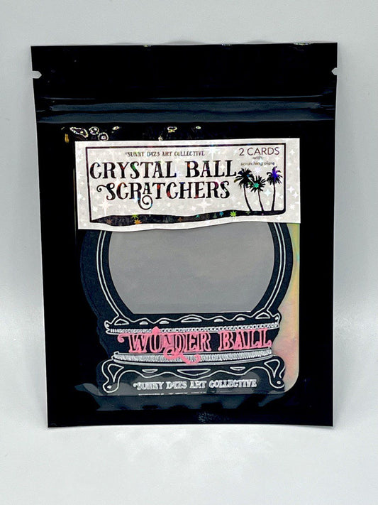 scratchers - wûnder ball crystal ball scratch off - two card pack - sunny d4z3 art collective - Little Red General Store
