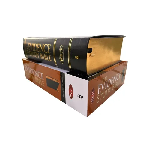 NKJV Evidence Study Bible: Black Recycled Cowhide Leather Bible in a Presentation Box