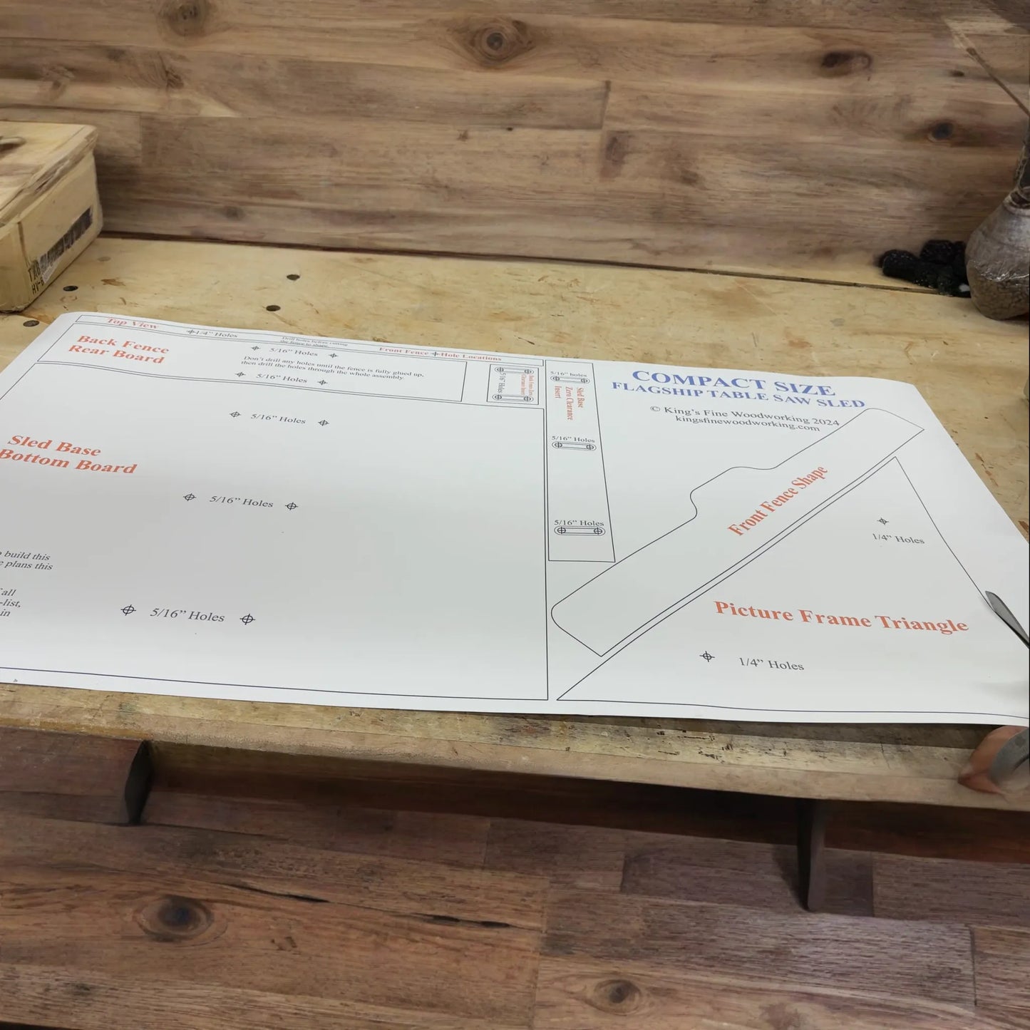FLAGSHIP TABLE SAW SLED PLANS - Compact Size