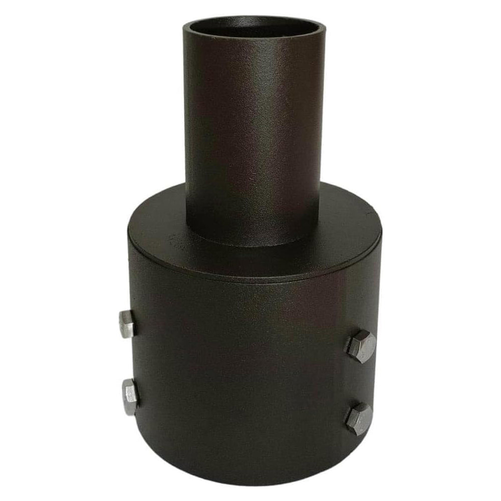 Tenon Adapter for 5 Inch Round Light Pole,Top Pole Tenon with 2 3/8" Slip Fit Mount,Round Pole Bracket Tenon Adaptor for Led Parking Lot Pole Lights