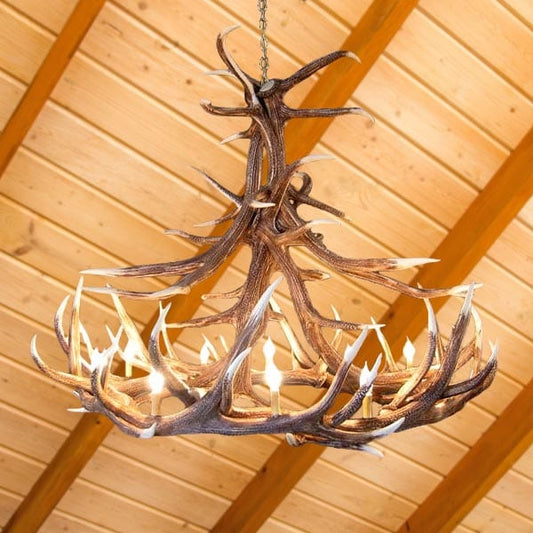 12 Antler Elk Chandelier - The Cabin Place - Little Red General Store