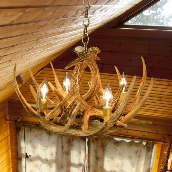 6 Antler Whitetail Chandelier - The Cabin Place - Little Red General Store