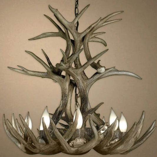Authentic Whitetail Deer Cascade Chandelier - Large - The Cabin Place - Little Red General Store