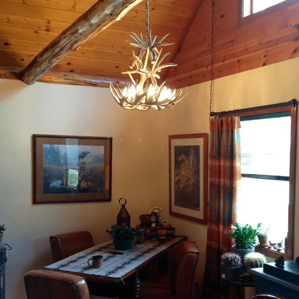 Authentic Whitetail Deer Cascade Chandelier - Large - The Cabin Place - Little Red General Store