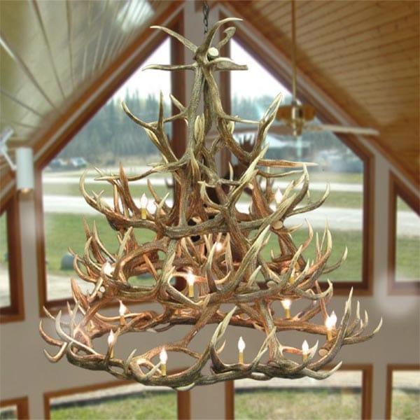 Elk 30 Antler Chandelier - The Cabin Place - Little Red General Store