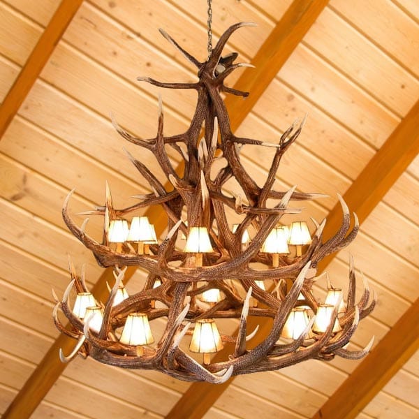 18 Antler Elk Chandelier - The Cabin Place - Little Red General Store