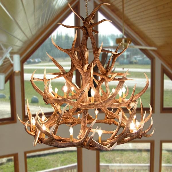 18 Antler Elk Chandelier - The Cabin Place - Little Red General Store