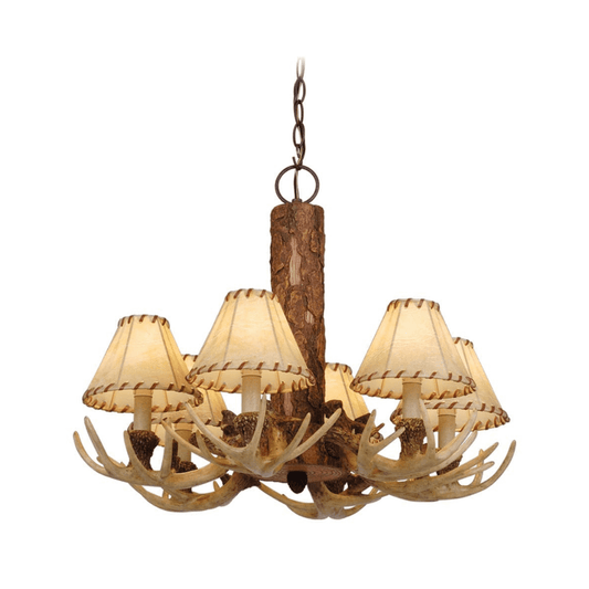 Tavern 6 Light Antler Chandelier - The Cabin Place - Little Red General Store