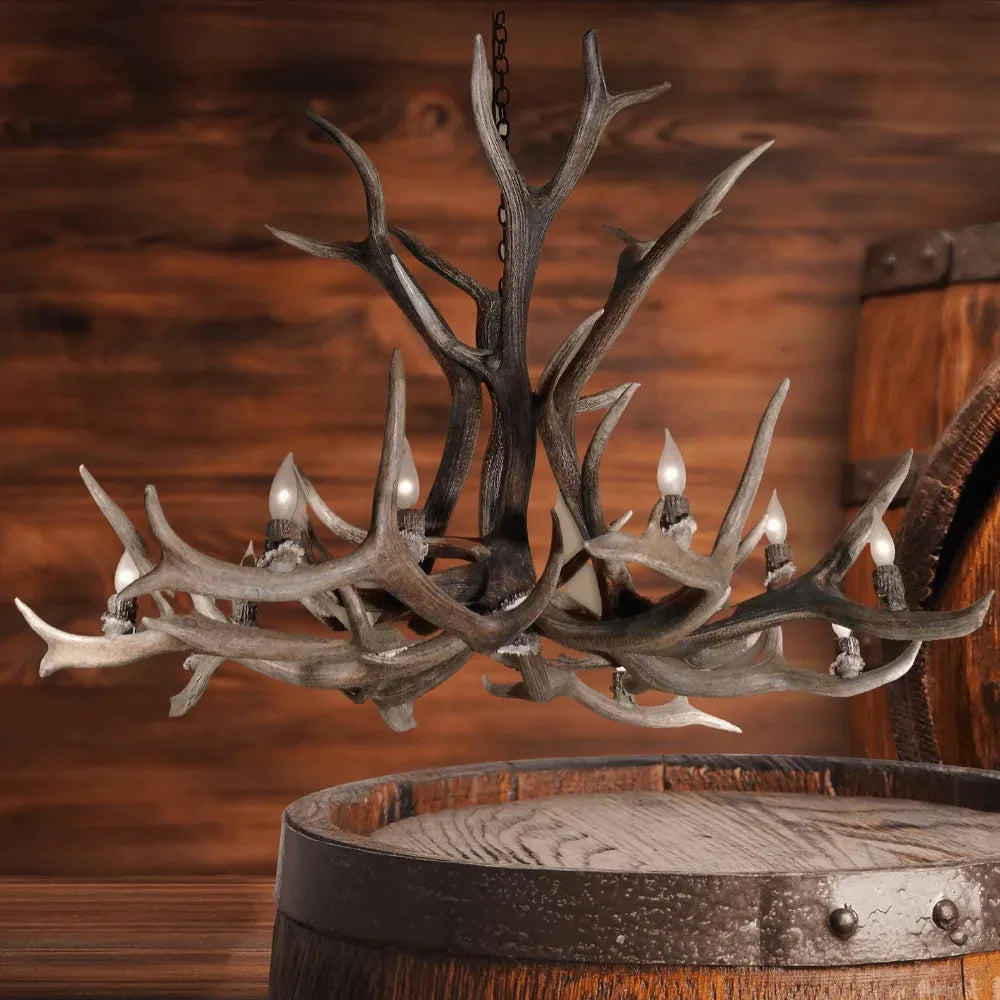 Authentic Elk Antler Chandelier - Large - The Cabin Place - Little Red General Store