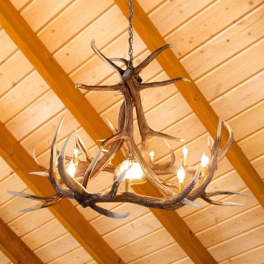 6 Antler Elk Chandelier - The Cabin Place - Little Red General Store