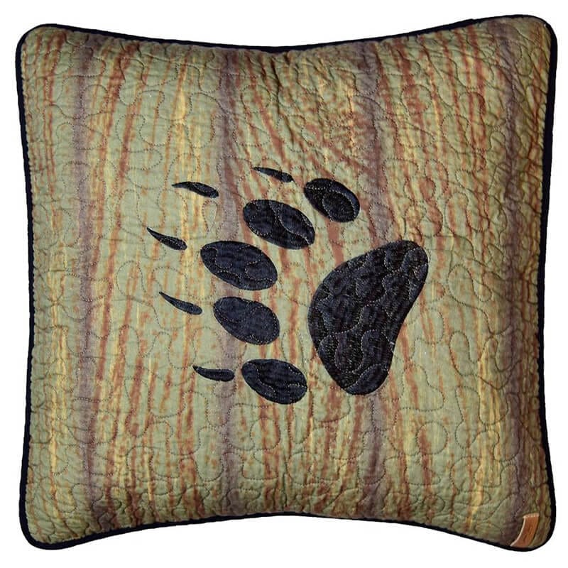 Lodge Plank Bear Paw Pillow - The Cabin Place - Little Red General Store