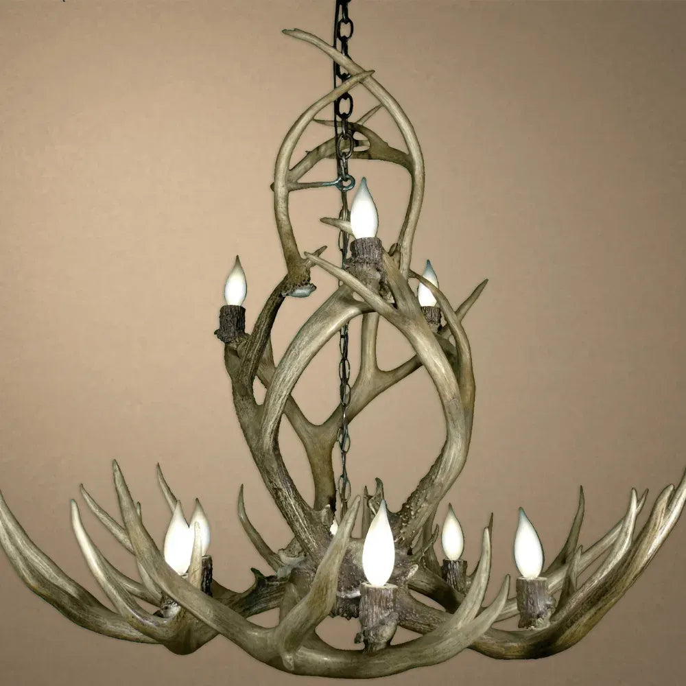 Authentic Mule Deer Waterfall Chandelier - Large - The Cabin Place - Little Red General Store
