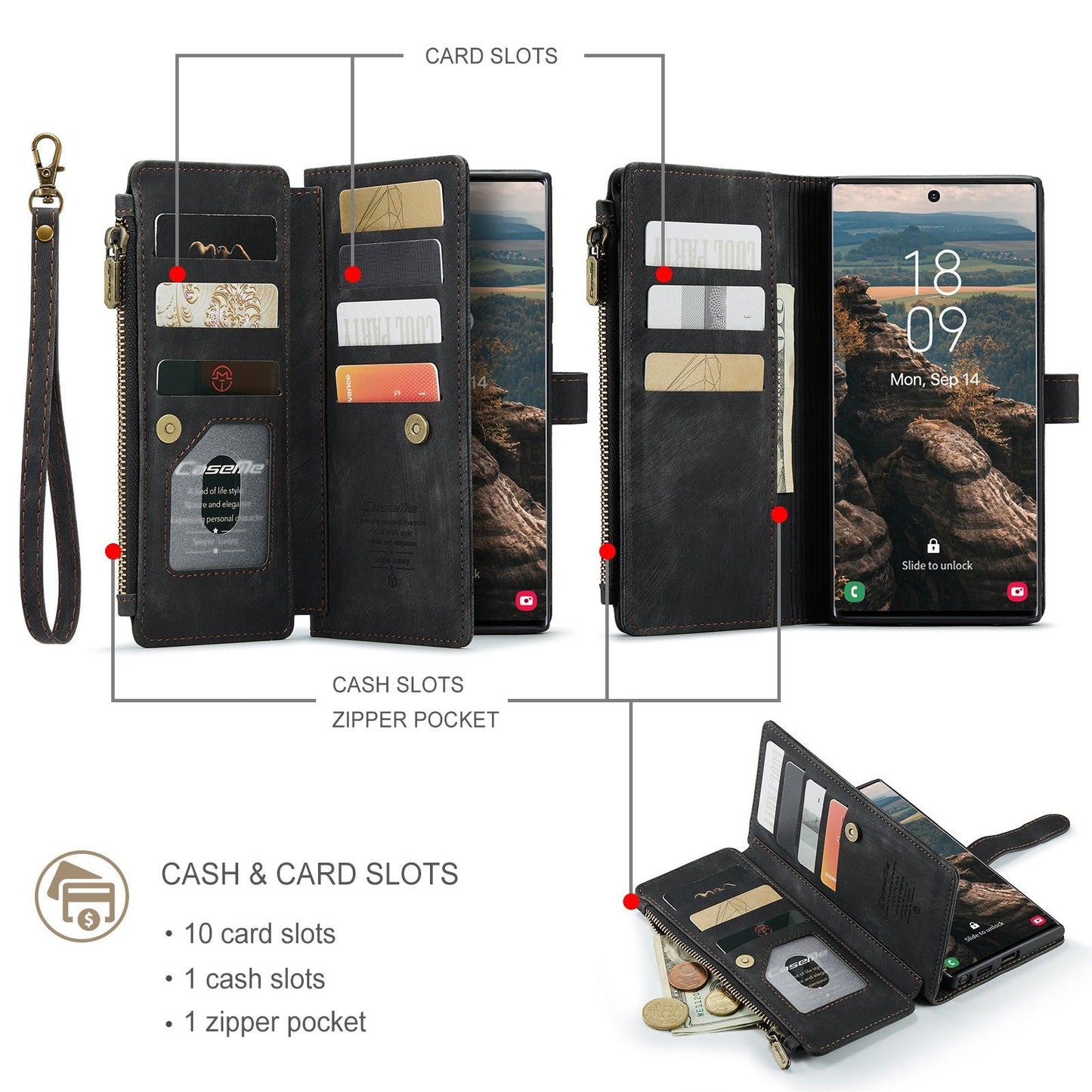 Premium Vegan Leather Wallet Case for iPhone - The Groovalution - Little Red General Store