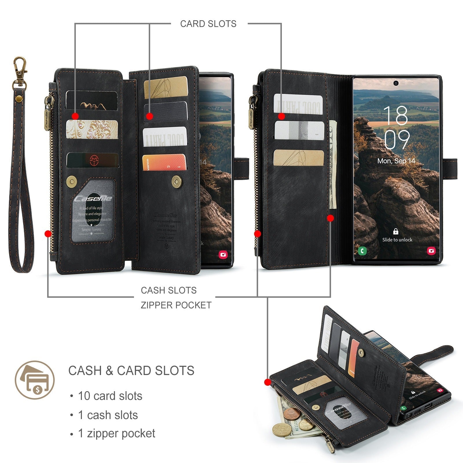 Premium Vegan Leather Wallet Case for iPhone - The Groovalution - Little Red General Store