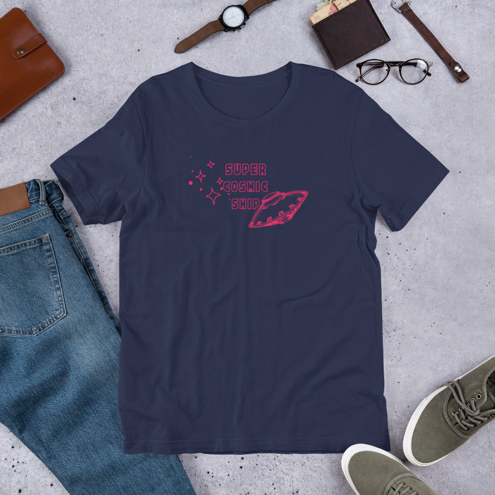 Supernova UFO Super Cosmic Ship Unisex T-Shirt 🌟🛸 - The Groovalution - Little Red General Store