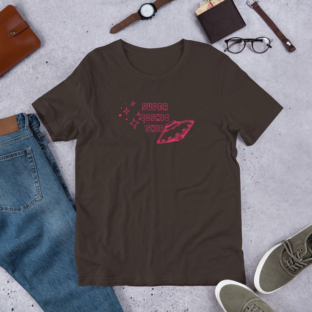 Supernova UFO Super Cosmic Ship Unisex T-Shirt 🌟🛸 - The Groovalution - Little Red General Store