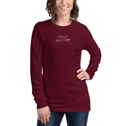 Yoga Quitter Unisex Cotton Long Sleeve - The Groovalution - Little Red General Store